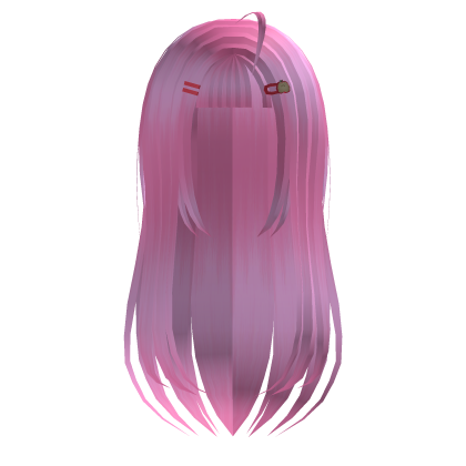 igari twee apple hairclip pink long hair