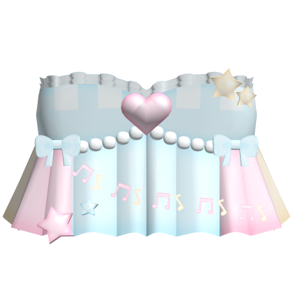 🤍 cutecore kawaii rainbow star top pastel blue