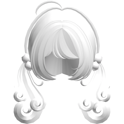 cute swirly curly tiny pigtails white