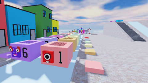 Numberblocks slide down 100,000 feet!