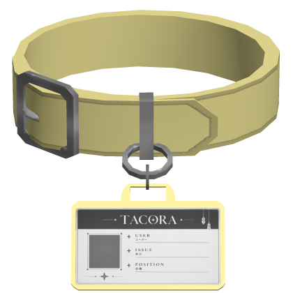 Cute Yellow ID card Choker / Collar 3.0 Roblox item