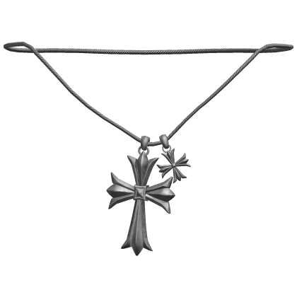 Silver Whistle & Cross Necklace thumbnail
