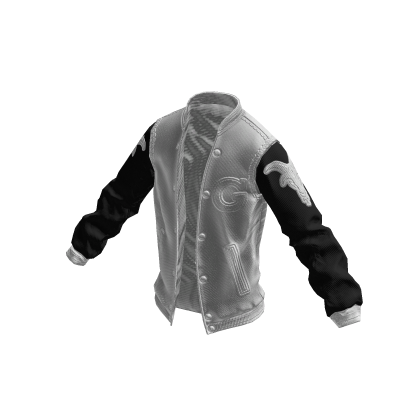 College Jacket | White Black