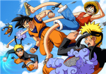 Dragon ball z vs Naruto vs One piece