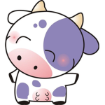 Violet cute cows
