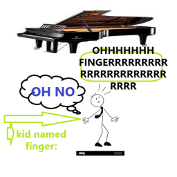 Crushed by a piano simulation