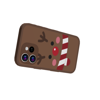 Cute Christmas Reindeer Phone (Hand)