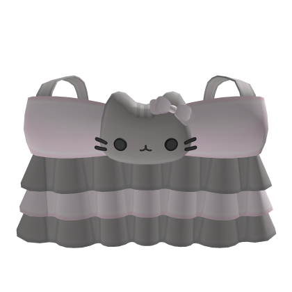 ♡ Cute Pink Pusheen Ruffled Top thumbnail