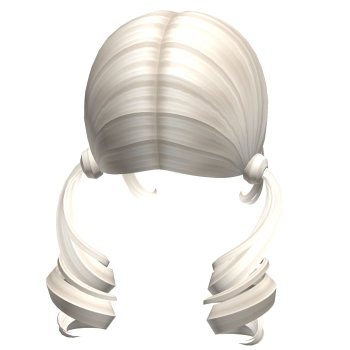 -',ৎ Low Curly Back Fairy Pigtails in Ash Blonde