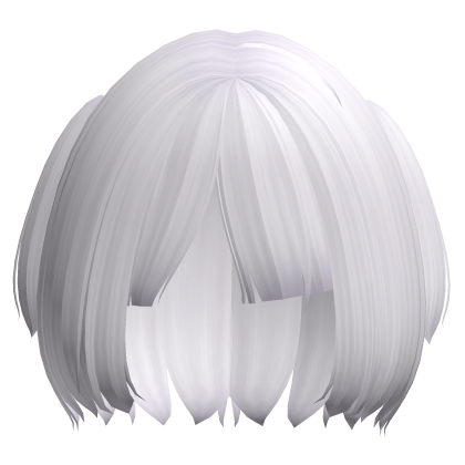 cute short white bob Roblox item