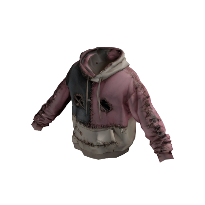 Stitched Patchwork Smile Hoodie thumbnail