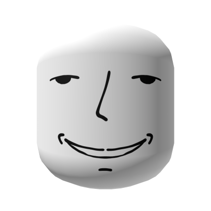 Smirking Chill Funny Meme Goober Face [White] Roblox item
