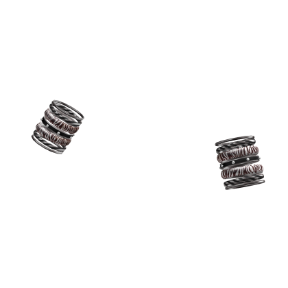 gyaru 2000s vintage zebra silver bracelets; both
