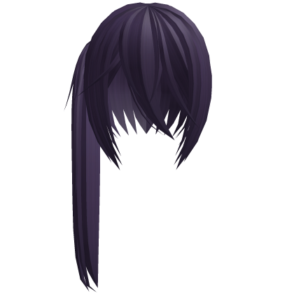Cute Straight Grunge Pigtail in Dark Purple
