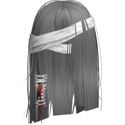 Creepy Gray Short Monster Hair Bandages Roblox item