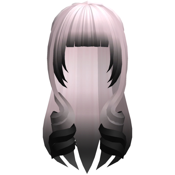 cute long moe hair with curls in pink black