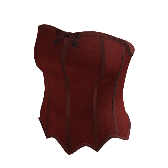 Strapless Boned Corset Top (Dark Red)