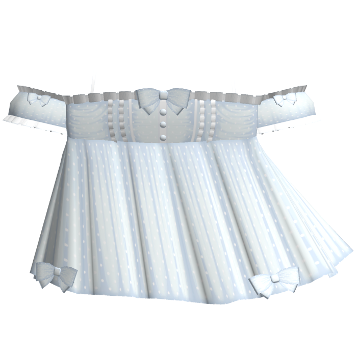 Adorable Blue and White Polka-Dot Ruffle Dress