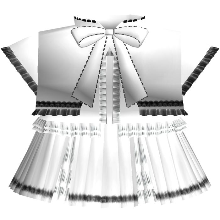 𑄝੭ cute dress with ruffled bow [white]
