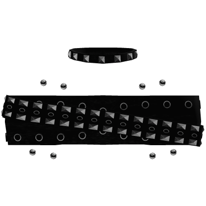 black emo studded belt spiky vkei scene top thumbnail