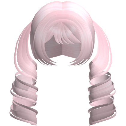 Cute Swirly Long Pigtails (Pink)