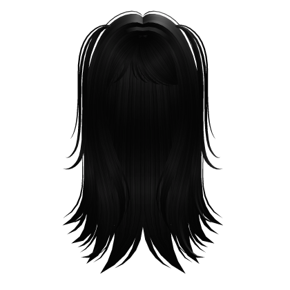 long emo girly pigtails nerd bangs hairstyle black