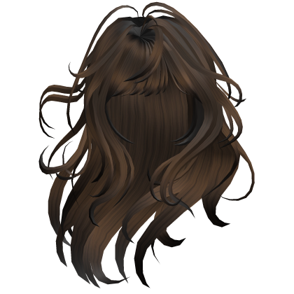 Flowing Side Part Hair - Brown