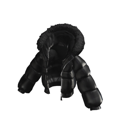 Winter Puffer Jacket Oversized Black