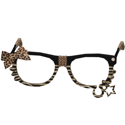 Leopard Gyaru Fur Cat Glasses thumbnail