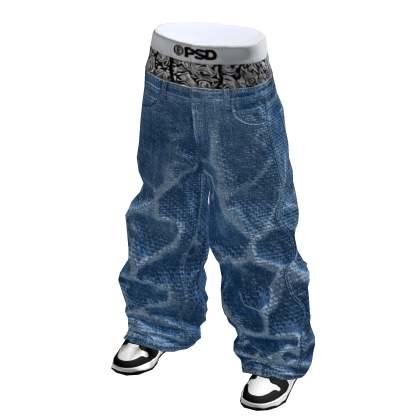 Medium Blue PDS Boxer Saggy Jeans