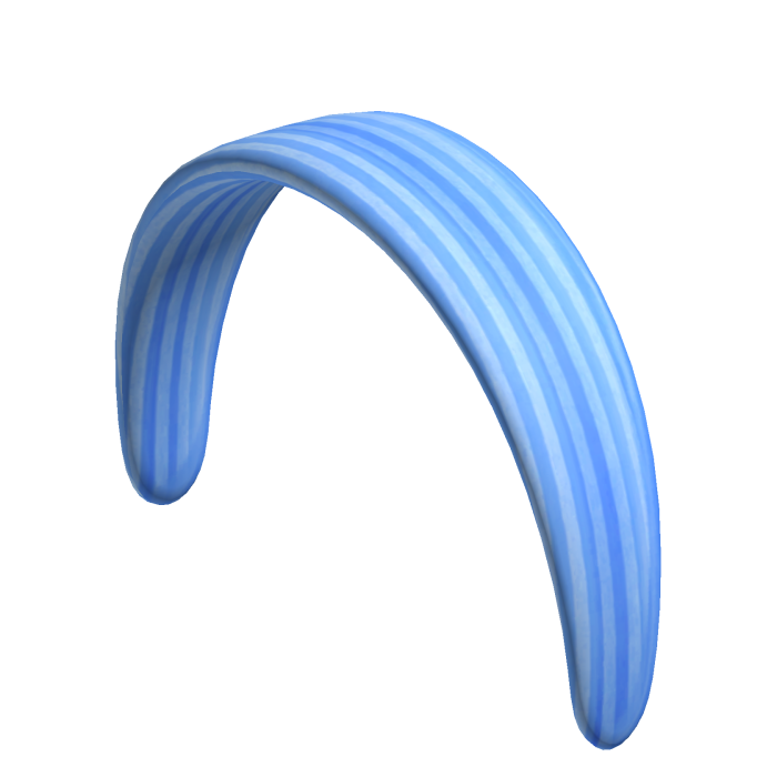 Baby Blue Y2K Cute Coquette Stripe Headband 