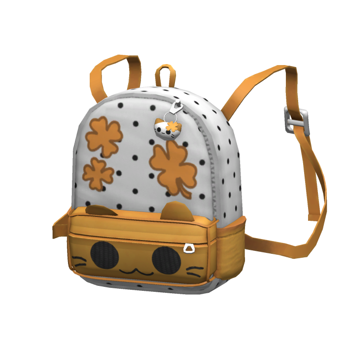 [NEW 🚨] Orange Polka Dot Cat Backpack (1.0)