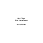NullCity Fire Department
