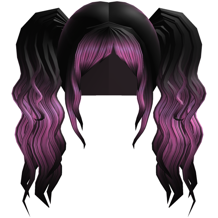 Cute Scene Gyaru Pigtails Long Wavy Black Purple
