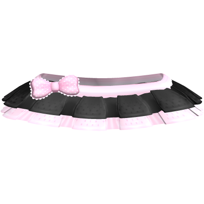 ♡ スカート ꒰ cute polka dot skirt w bow black pink 