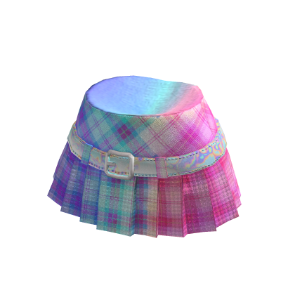 ✨ Rainbow Tartan Pleated Skirt Academia thumbnail