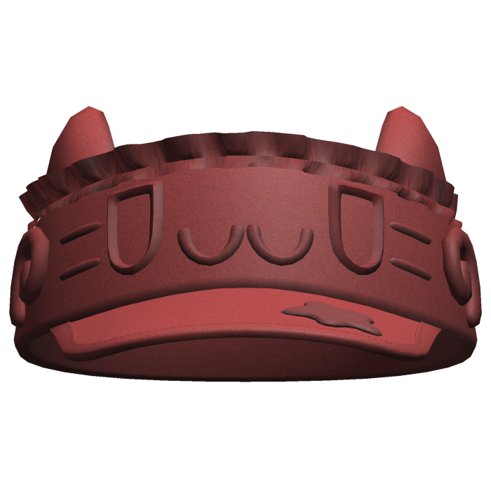 Kawaii Chill Cat Visor Red