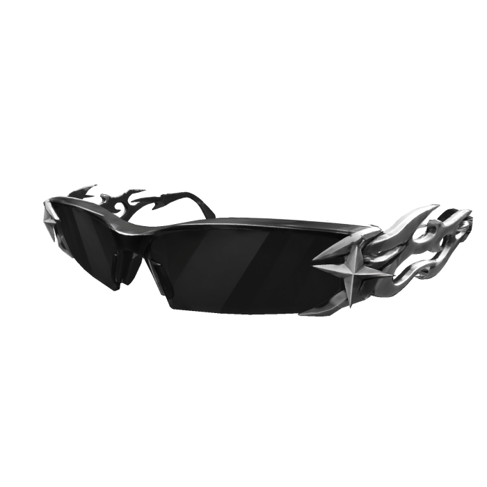 Black Silver Flame Glasses