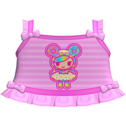 cute pink rainbow dountella tweencore cutecore top