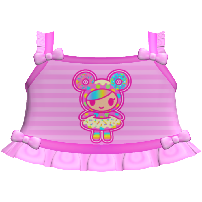 cute pink rainbow dountella tweencore cutecore top