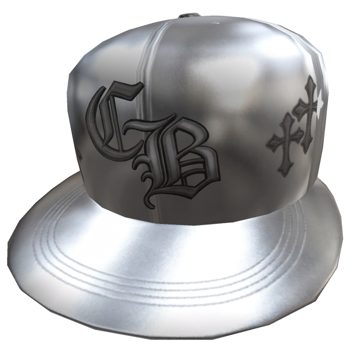 Silver Chrome Gangster Tilted Hat