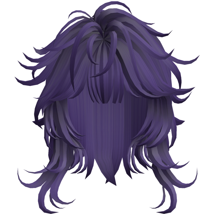 Feathered Wavy Fringe Hair - Purple
