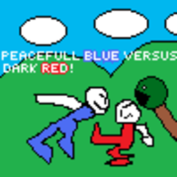 peacfull blue vursus dark red