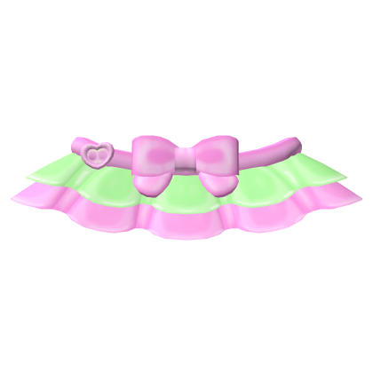 ♡ pink green layered tweencore tutu skirt 🍀 Roblox item