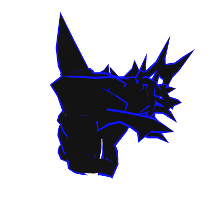 Dark Blue Cartoony Shoulder Armor (Left) Roblox item