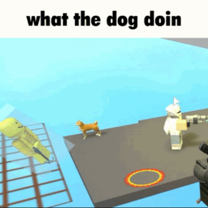 what the dog doin Roblox decal