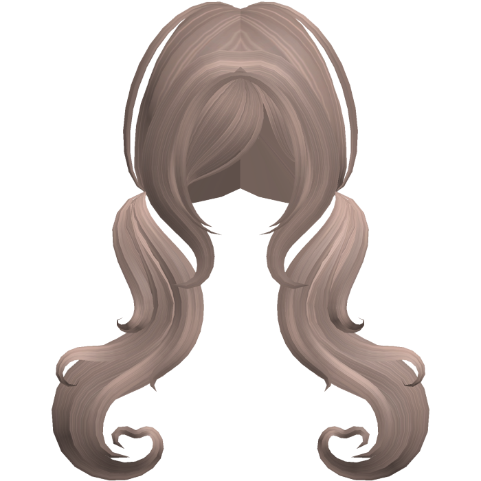 cutesy swirly soft wavy pigtails in milktea