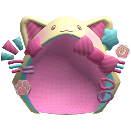 Kawaii Decora Pastel Chibi Kei Cat Hood Yellow
