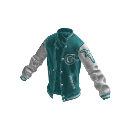 College Jacket | Cyan White
