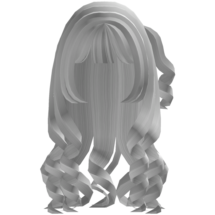 swirly curled kawaii cute side pigtail White